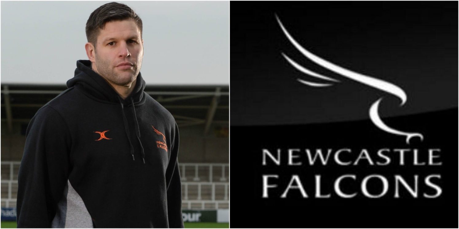 Newcastle Falcons Big One Special Shirt vs Sale Sharks 2019- New Falcons  MN5 Doddie Weir Kit